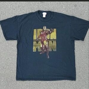 Vtg 2010 Iron Man 2 Movie Promo T-Shirt XL Marvel Tony Stark Distressed Faded